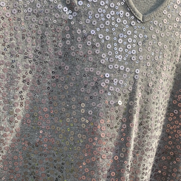 Quacker Factory Sequin Front Long Sleeve Hoodie Size XS NWOT - Picture 4 of 7